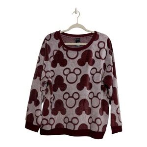 Disney Mickey Women's Fleece Soft Cozy 2-Piece Lounge/Pajama Set RED XXL